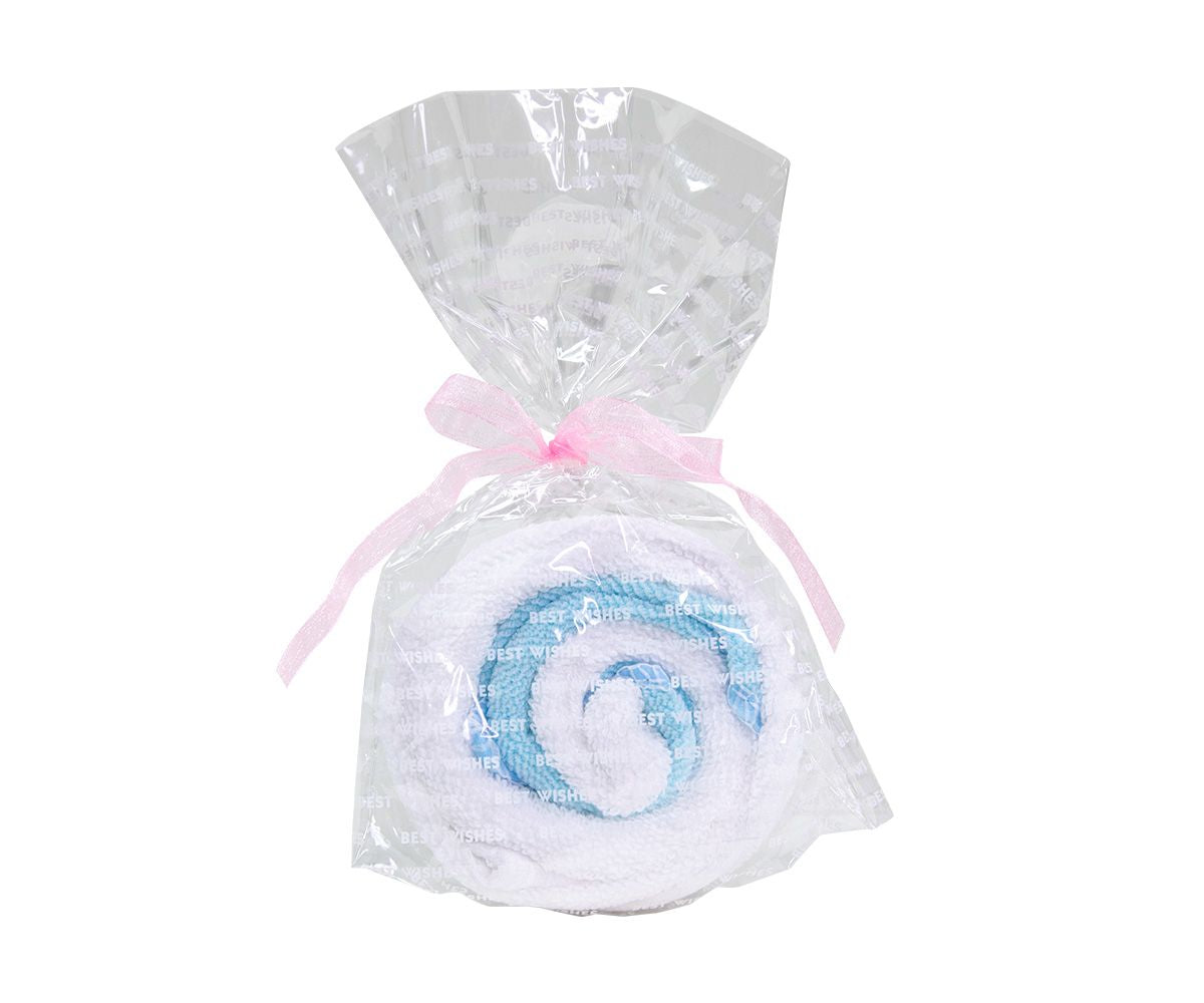 Foulards Bonbon Twist blanc/bleu