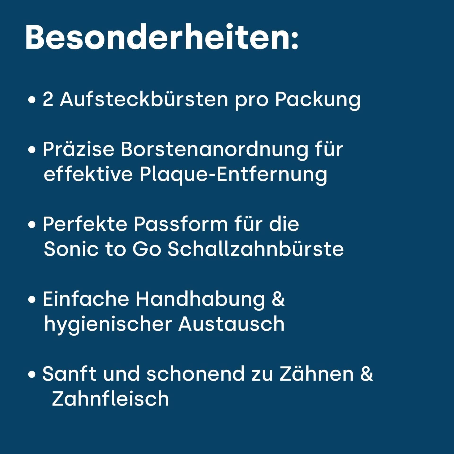 Cabezales de cepillo Sonic ToGo "blancos" 2 uds.