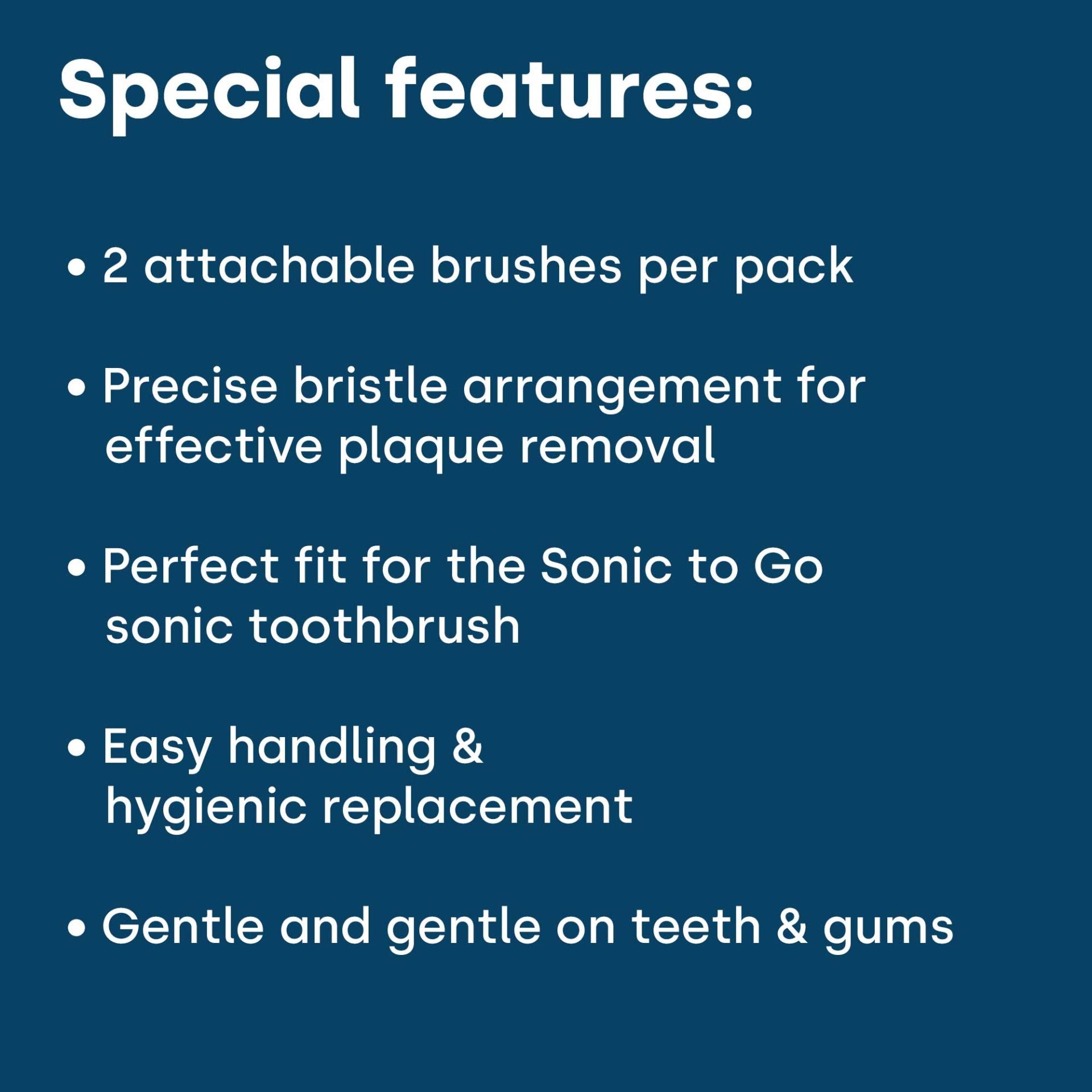 Cabezales de cepillo Sonic ToGo "blancos" 2 uds.