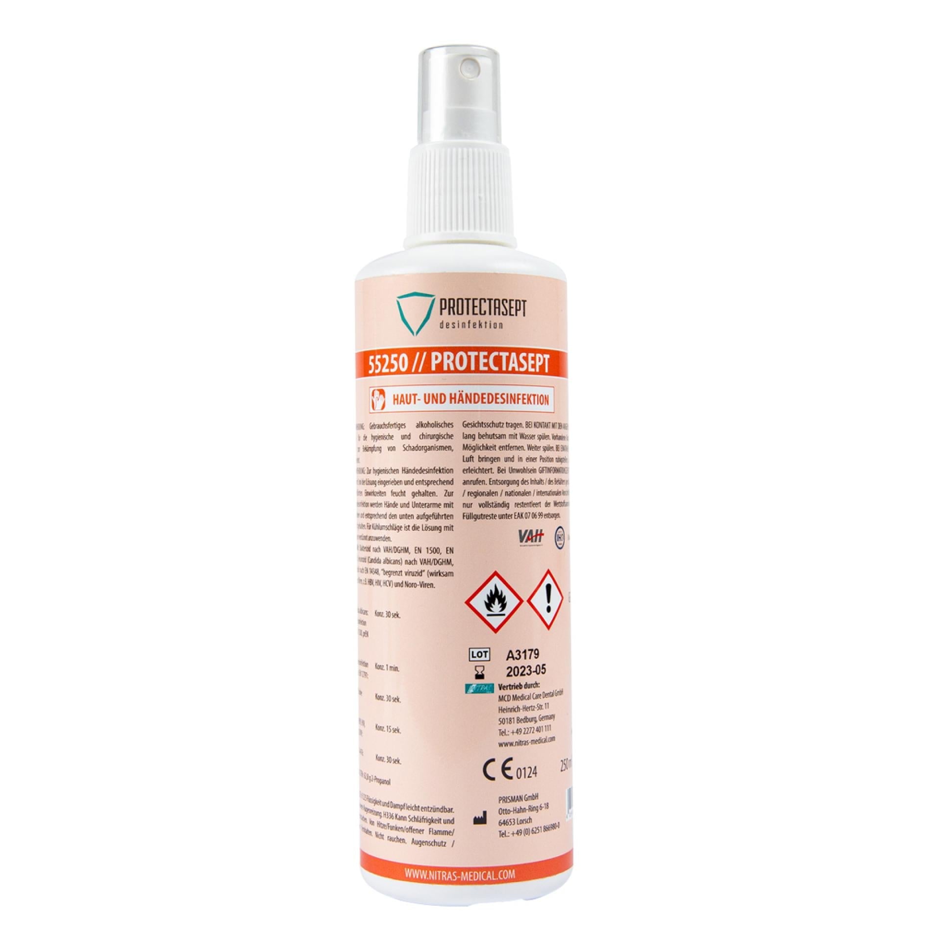 Désinfection des mains Nitras-250 ml