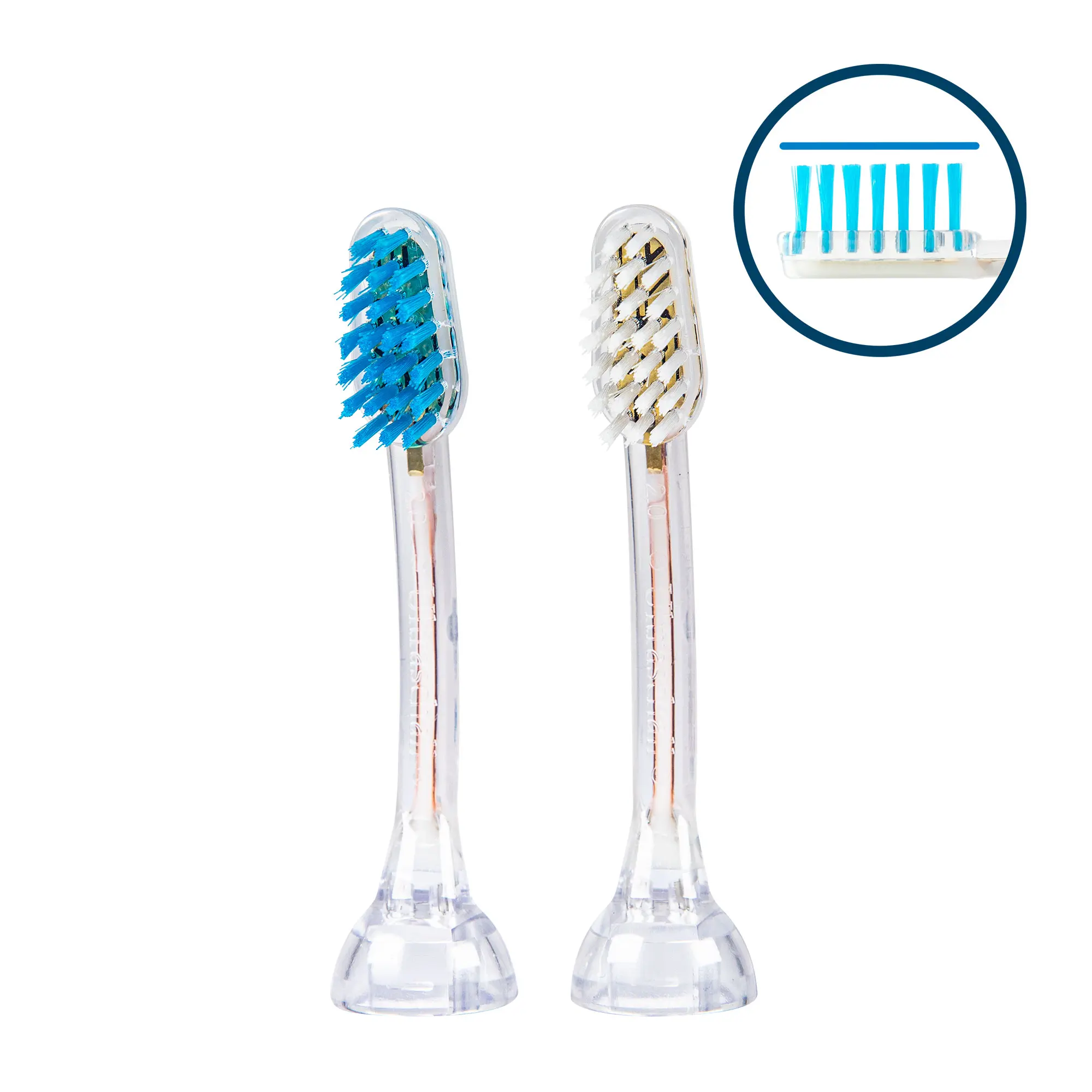 E2 Brosses à dents adaptables Metallic & Go Quantité: Lot de 2