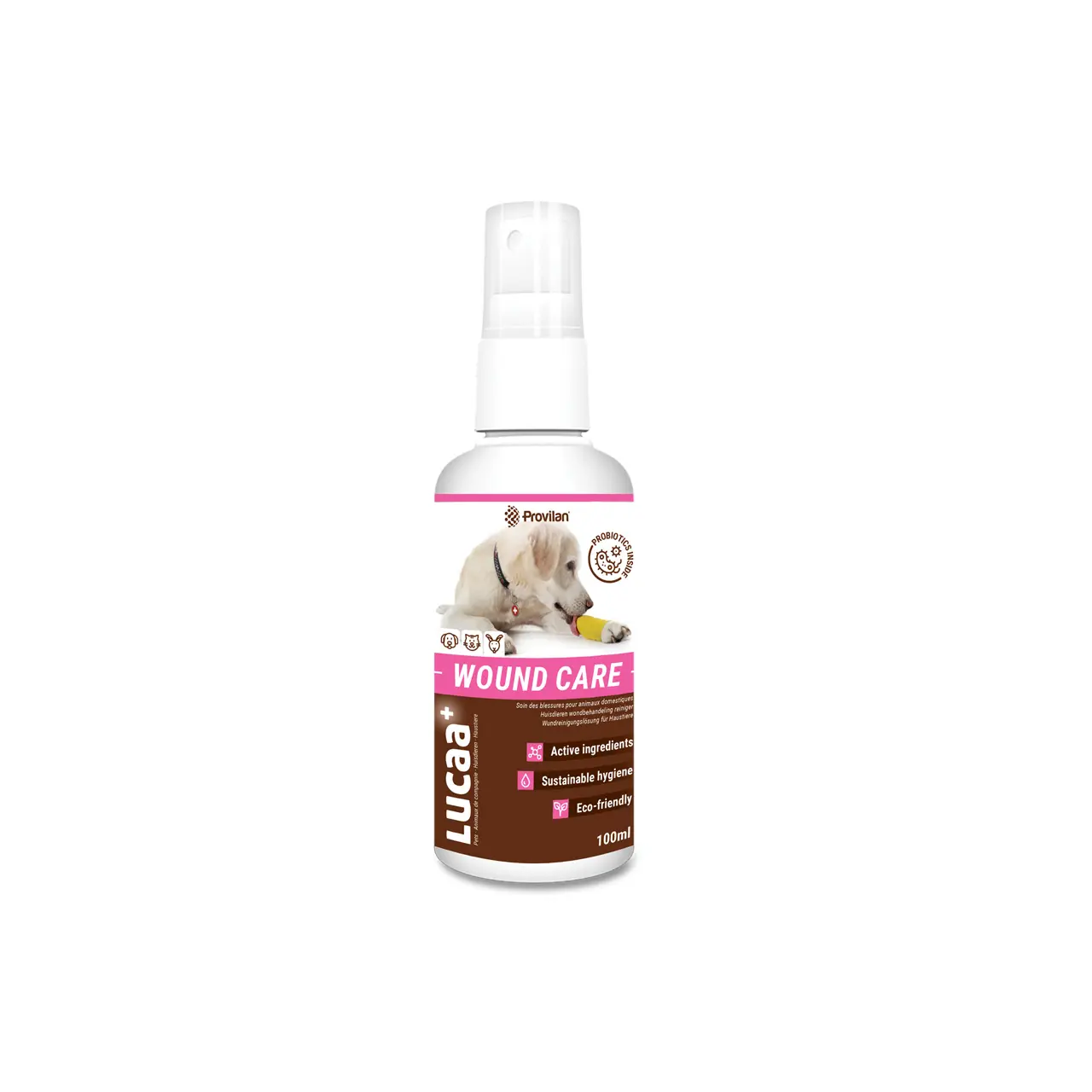 Lucaa+ solution de nettoyage des plaies pour animaux domestiques 100ml